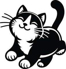 Vector illustrator of stylish cat head