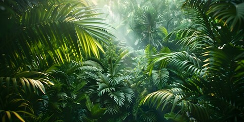 Exploring a Lush Jungle Paradise A Haven for Ecotourism. Concept Eco-friendly Lodging, Wildlife Encounters, Guided Tours, Canopy Adventure, Sustainable Practices