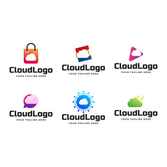 Set of Creative cloud vector logo design template