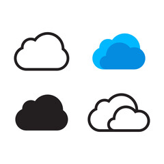 Set of Cloud vector icon design template