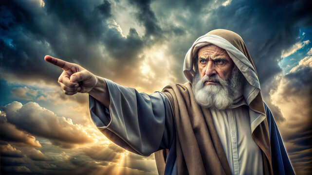 A prophet and messenger of God warning the people of their mistakes