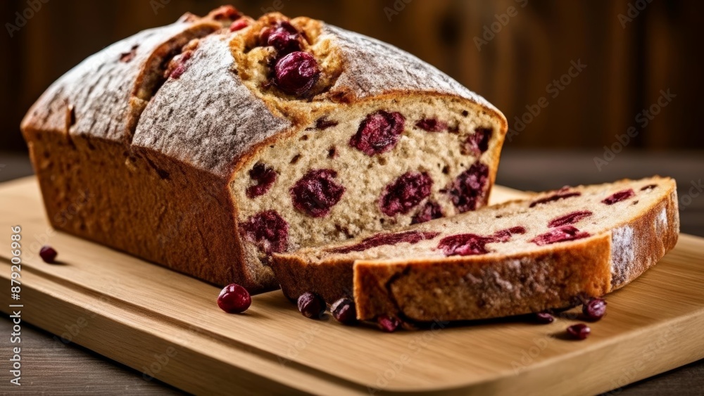 Canvas Prints  Deliciously tempting fruit bread ready to be savored