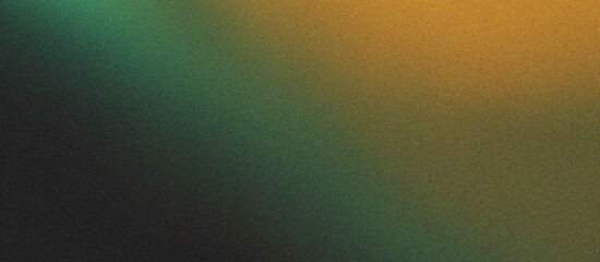 Grainy black teal green orange gradient background with blazing orange light and noise texture effect banner in the background