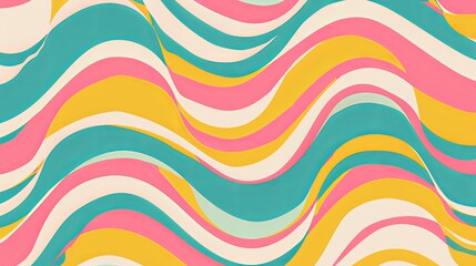 Colorful Wavy Abstract Pastel Patterns for Backgrounds and Design Projects, Horizontal Orientation, Whimsical and Cheerful Mood. Perfect for Web Design, Social Media Graphics, and Print Materials.