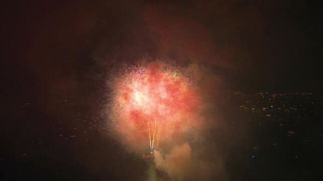 An awesome drone video of a fireworks finale on 4th of July in Boynton Beach Florida.