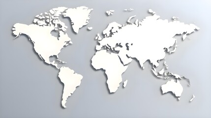 Obraz premium World digital outlined map background