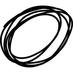 Hand Drawn Circle. Doodle Circle Icon