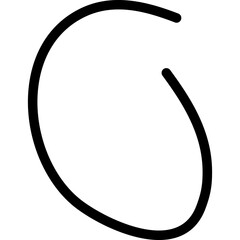 Hand Drawn Circle. Doodle Circle Icon