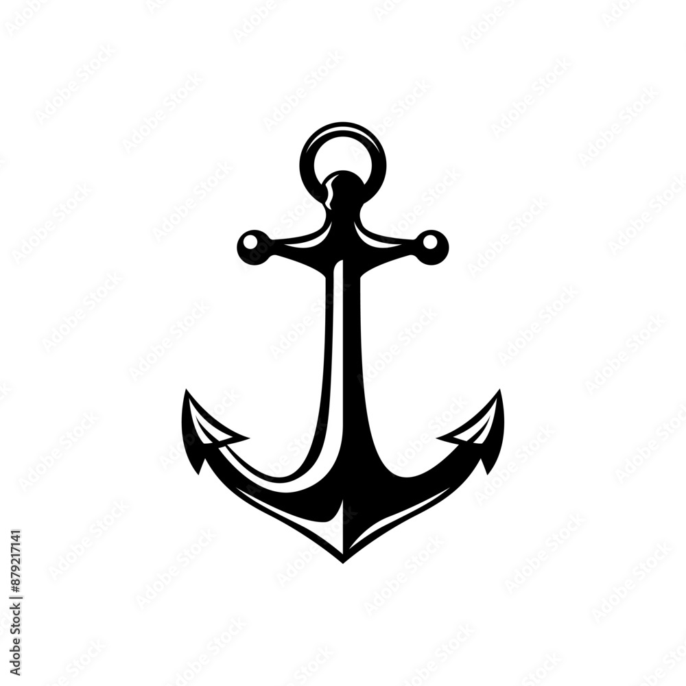 Sticker Vintage nautical anchor logo design