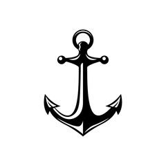 Vintage nautical anchor logo design
