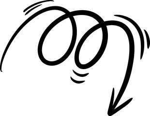 hand drawn Arrow scribble abstract