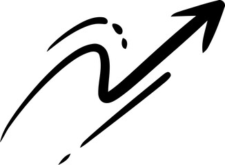 hand drawn Arrow scribble abstract