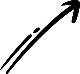 hand drawn Arrow scribble abstract