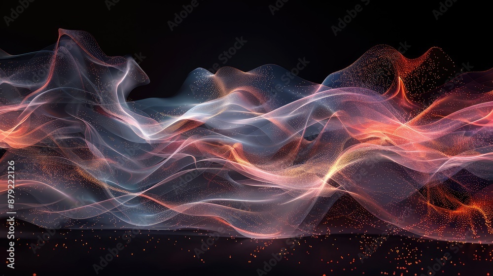 Poster abstract light flow representing technological evolution