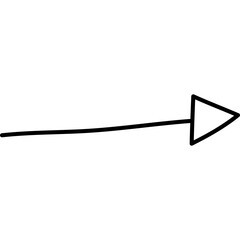 Hand Drawn Arrow. Arrow in Sketch Style Icon