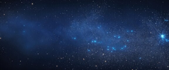 Obraz premium Fire embers particles over Blue background, Abstract dark glitter fire particles lights