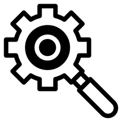 setting, gear, lense, search, tool Icon