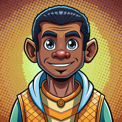 illustration of afro american