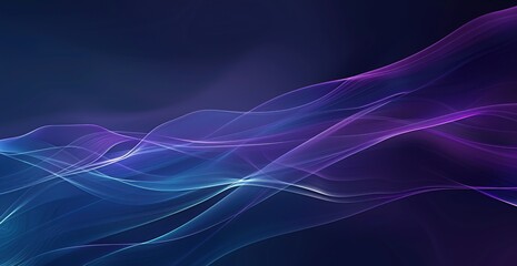 Abstract Wavy Background with Vibrant Purple and Blue Hues