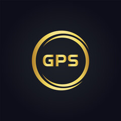 GPS logo. G P S design. White GPS letter. GPS, G P S letter logo design. G P S letter logo design in GOLD, GOLDEN LOGO, THREE, style. letter logo set in one artboard. G P S letter logo vector design.