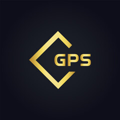 GPS logo. G P S design. White GPS letter. GPS, G P S letter logo design. G P S letter logo design in GOLD, GOLDEN LOGO, THREE, style. letter logo set in one artboard. G P S letter logo vector design.