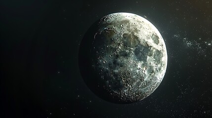 Fototapeta premium An celestial body that circles the planet earth is the moon