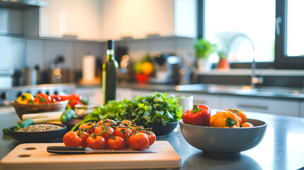Fresh Vegetables in Modern Kitchen for Healthy Cooking