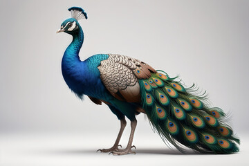 Obraz premium Hand-painted colorful phoenix portrait illustration