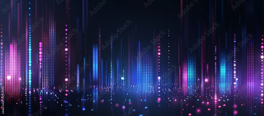 Poster a dot point connected with a gradient line is symbolizing the idea of internationalization social ne