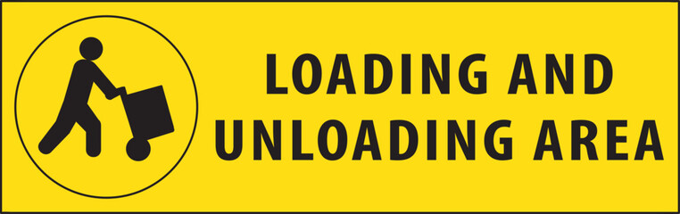 Loading and unloading area sign vector.eps