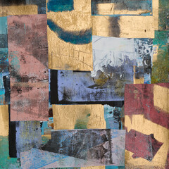 Colorful modern artwork, abstract paint strokes, oil painting on canvas. Acrylic art, artistic texture. Brush daubs and smears grunge background, hand painted pattern