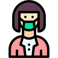 Woman, girl, female, avatar, young girl Icon