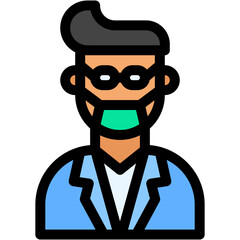 Male, lecturer, professor, scientist, user Icon