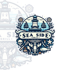 Sea Side Seafood Restaurant Logo Design