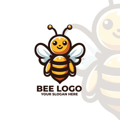 Bee Logo Design Simple Modern