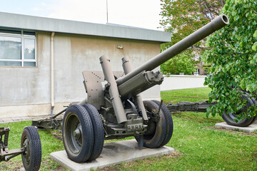 Artillery 122 mm gun in museum