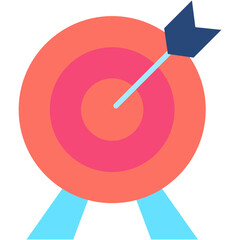 target, arrow, dart, dart board, archery Icon