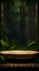 digital forest wooden frame product booth e-commerce poster mobile phone background