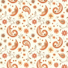 Vintage Floral and Paisley Pattern