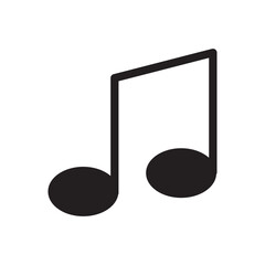 Music note or eight note flat icon for apps and websites