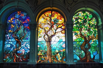 Stained Glass Windows Art Nouveau stained glass windows
