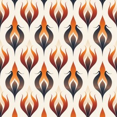 Vintage S-Shaped Floral Pattern