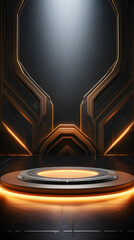 Digital game product display podium e-commerce graphics poster mobile phone background