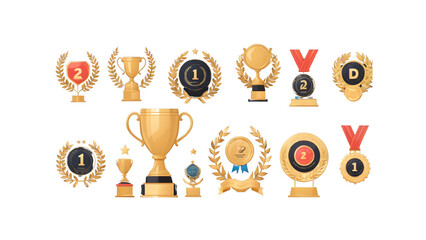 Winner Trophy on White Background