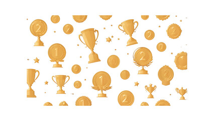 Winner Trophy on White Background