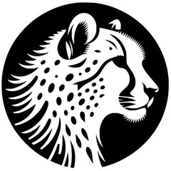 Cheetah head silhouette