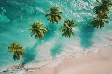 Ready for a summer vacation at a tropical beach with palm trees, capturing the essence of relaxation and adventure under the sun.