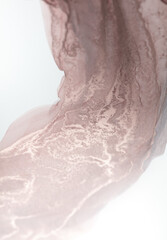 Abstract art piece featuring a flowing, swirling, and intricate pattern in shades of pink and white