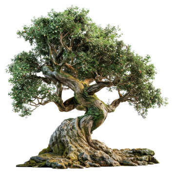 fantasy tree,fairy tale tree isolated on a transparent background