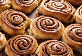 Fototapeta premium Freshly Baked Cinnamon Rolls